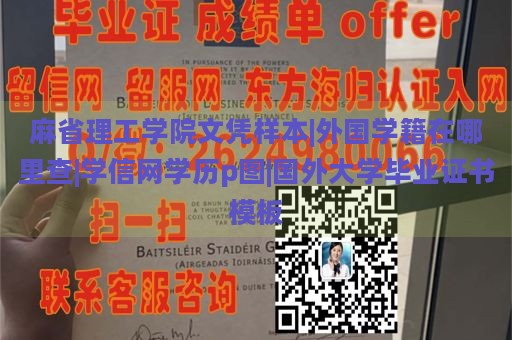 麻省理工学院文凭样本|外国学籍在哪里查|学信网学历p图|国外大学毕业证书模板